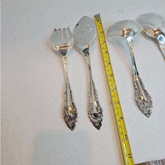 Oneida Community Royal Grandeur Silverplate Flatware 4 Serving pieces VTG lot - Picture 9 of 9